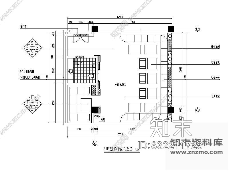 图块/节点夜总会KTV包间平面Ⅲcad施工图下载【ID:832211723】