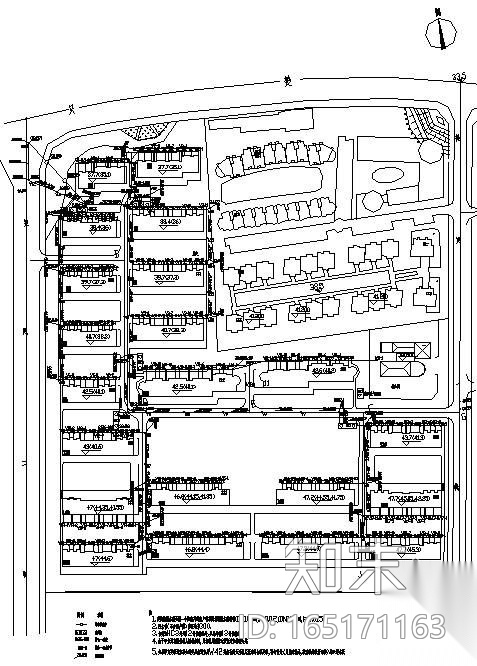 某小区室外排水管网全套图纸cad施工图下载【ID:165171163】