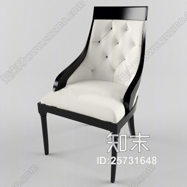 欧式皮革单椅餐椅下载3D模型下载【ID:25731648】