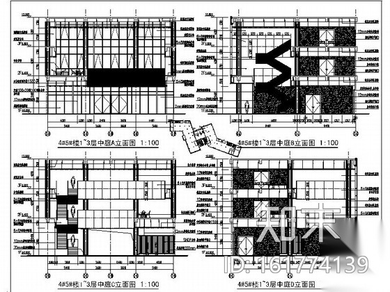 [杭州]纽约上市互联网集团奢华现代感办公楼室内设计施...cad施工图下载【ID:161774139】