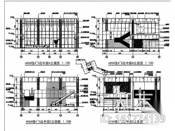 [杭州]纽约上市互联网集团奢华现代感办公楼室内设计施...cad施工图下载【ID:161774139】