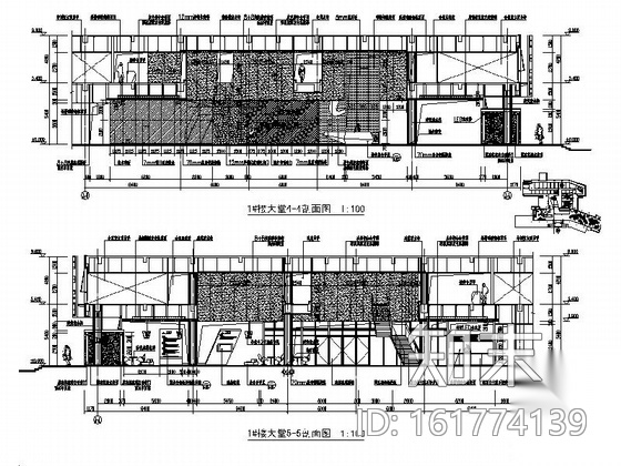 [杭州]纽约上市互联网集团奢华现代感办公楼室内设计施...cad施工图下载【ID:161774139】