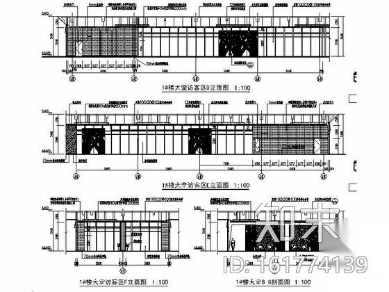 [杭州]纽约上市互联网集团奢华现代感办公楼室内设计施...cad施工图下载【ID:161774139】