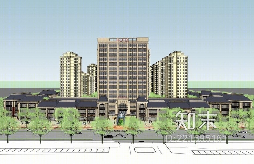 法式商业+新古典住宅+新古典酒店SU模型下载【ID:221595161】
