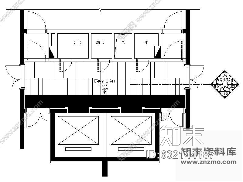 施工图珠海商品房标准层电梯间施工图施工图下载【ID:632144187】