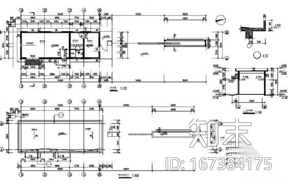某印刷公司传达室建筑方案图cad施工图下载【ID:167384175】