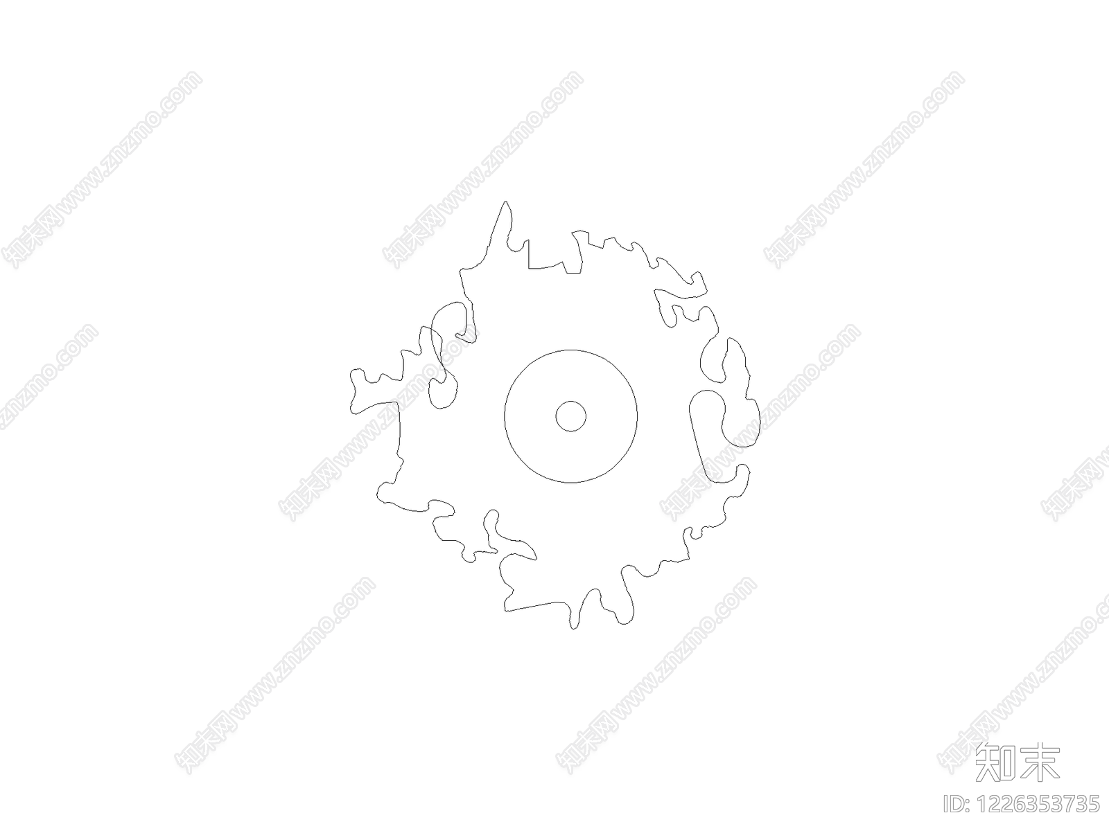 现代雕花CAD图纸