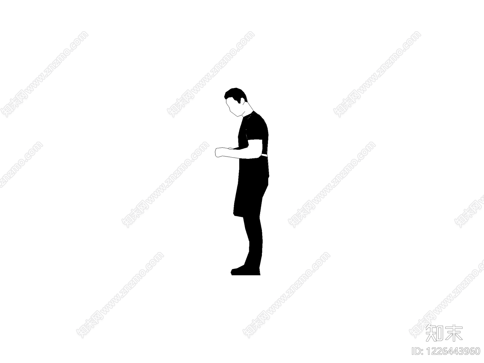 现代剪影图库CAD图纸