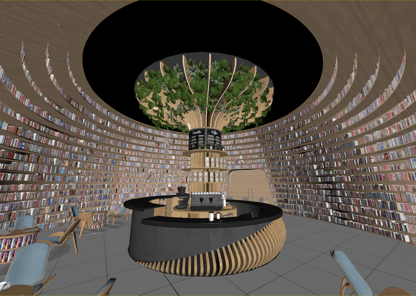 现代书店3D模型下载【ID:1214454146】