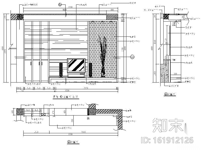 新古典别墅设计装修图(含实景)cad施工图下载【ID:161912126】