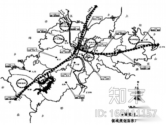 [万年县]某区域总体规划CAD方案（2001－2020）施工图下载【ID:168111157】