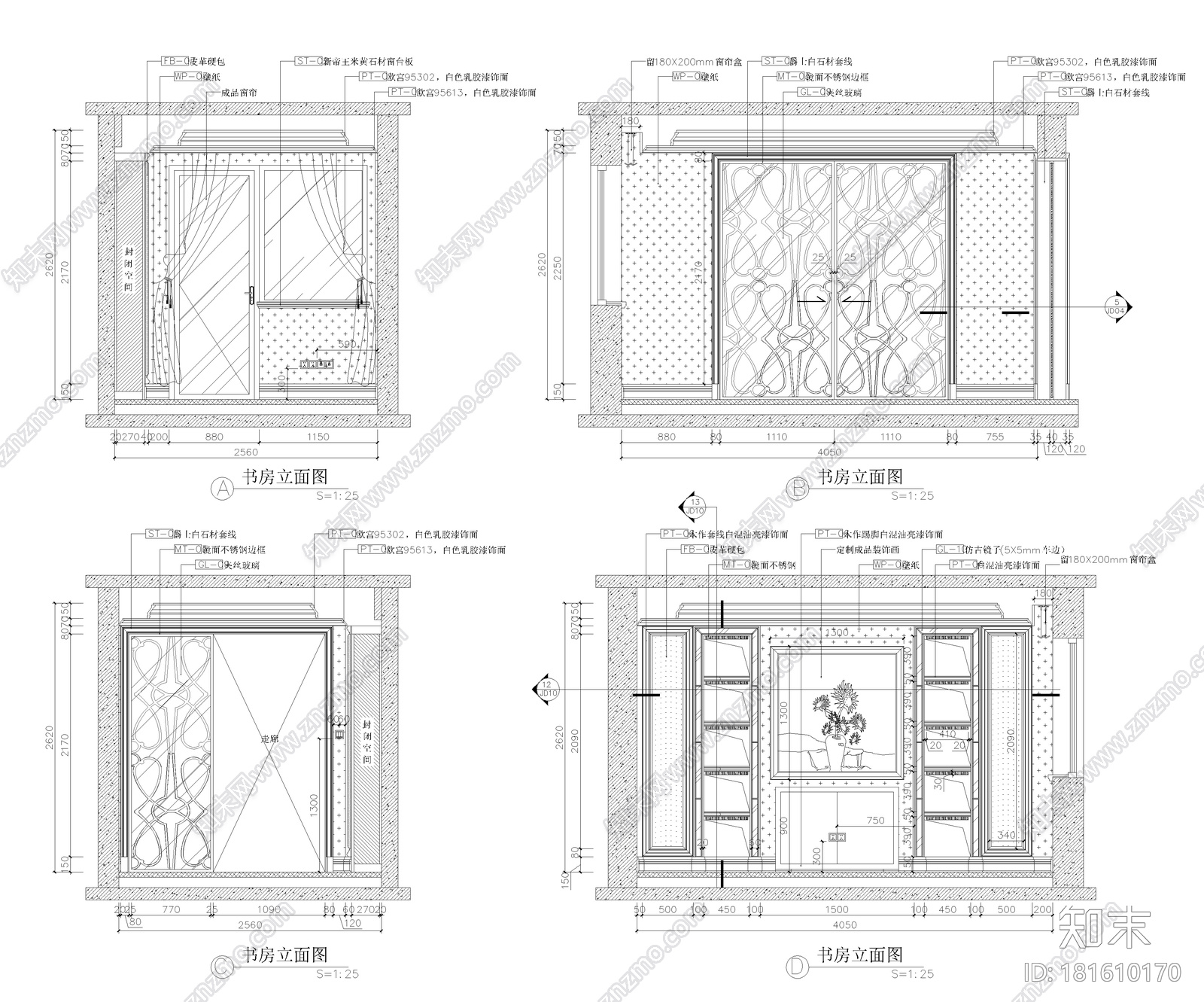 [山东]泰安国山豪华大宅设计施工图+实景图cad施工图下载【ID:181610170】