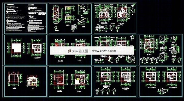 多层别墅户型建施-2cad施工图下载【ID:56951251】