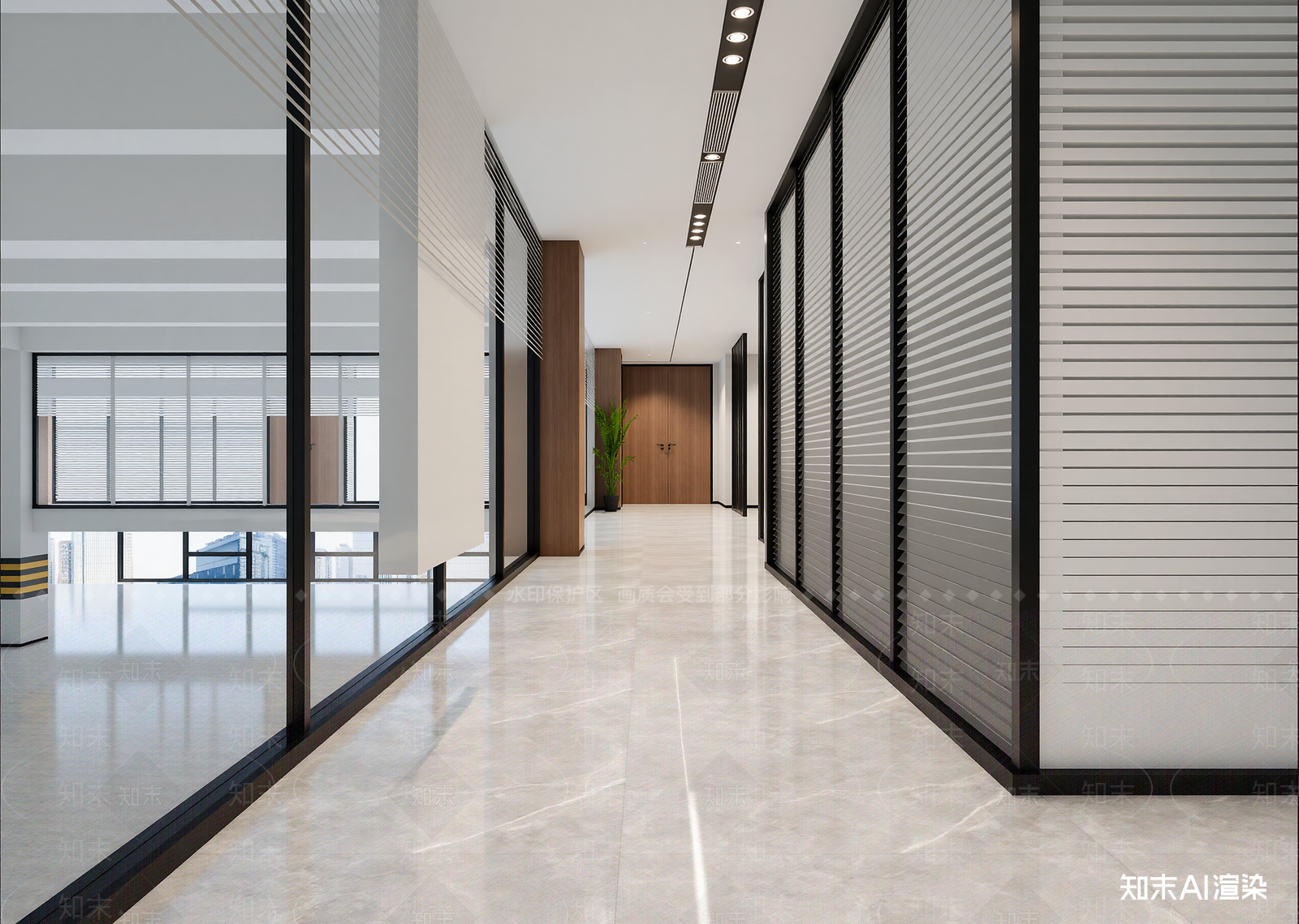 现代走廊3D模型下载【ID:1214848172】