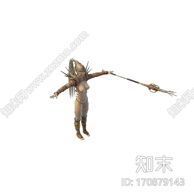 现代3D游戏女神CG模型下载【ID:170879143】