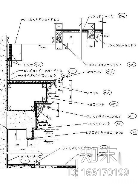 万科三层美式乡村别墅装修图cad施工图下载【ID:166170199】