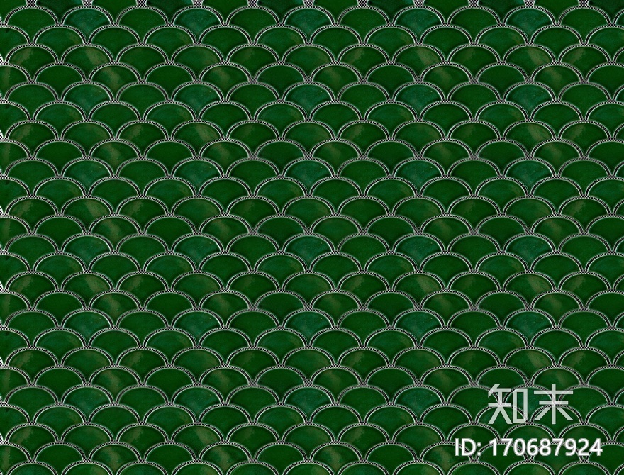 绿色扇形马赛克鳞片贴图下载【ID:170687924】