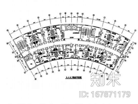 [湖南]某酒店多套客房装修图施工图下载【ID:167871179】