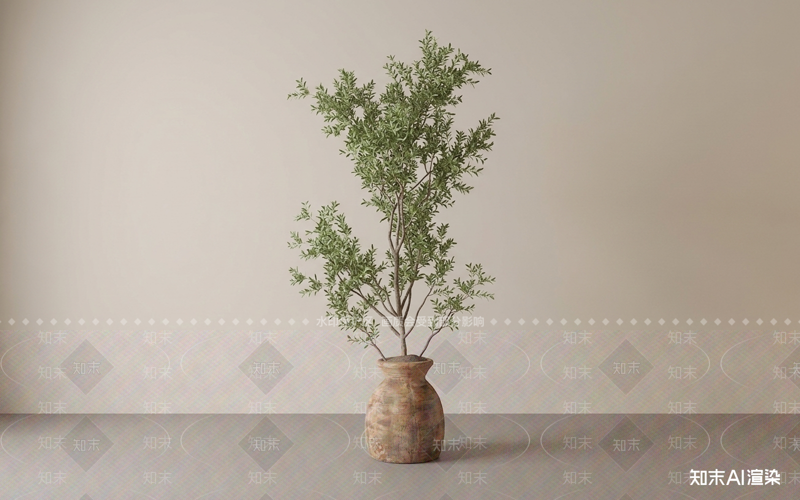 艺术绿植盆栽3D模型下载【ID:1227501524】