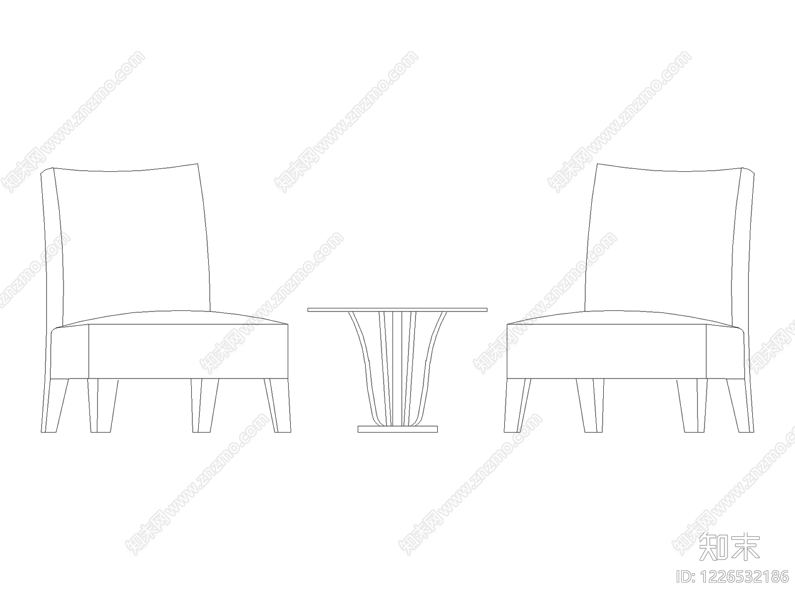 现代椅子CAD图纸