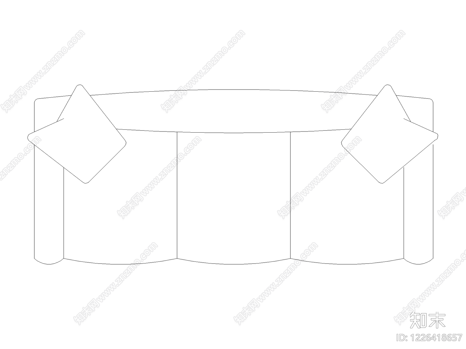 沙发cad施工图下载【ID:1226418657】