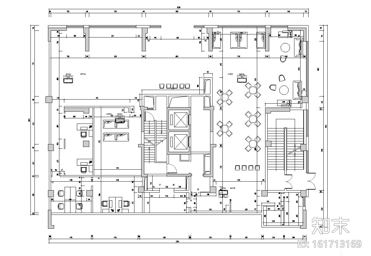 现代风格售楼处装饰施工图设计cad施工图下载【ID:161713169】