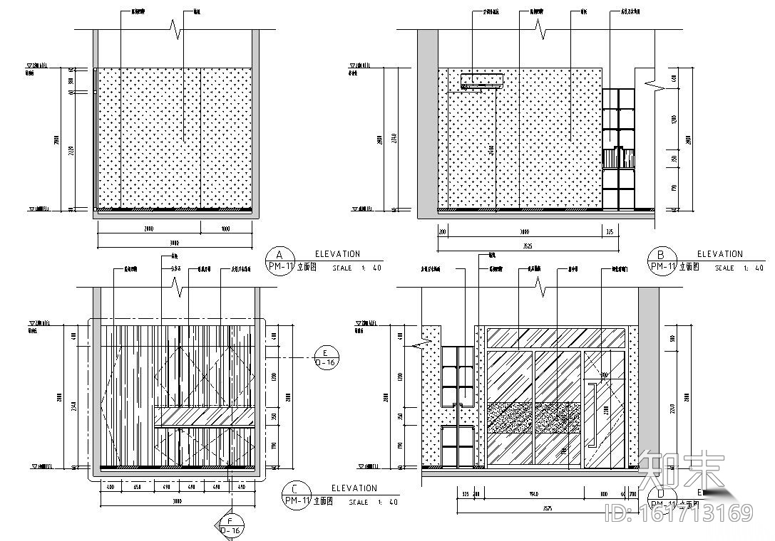 现代风格售楼处装饰施工图设计cad施工图下载【ID:161713169】