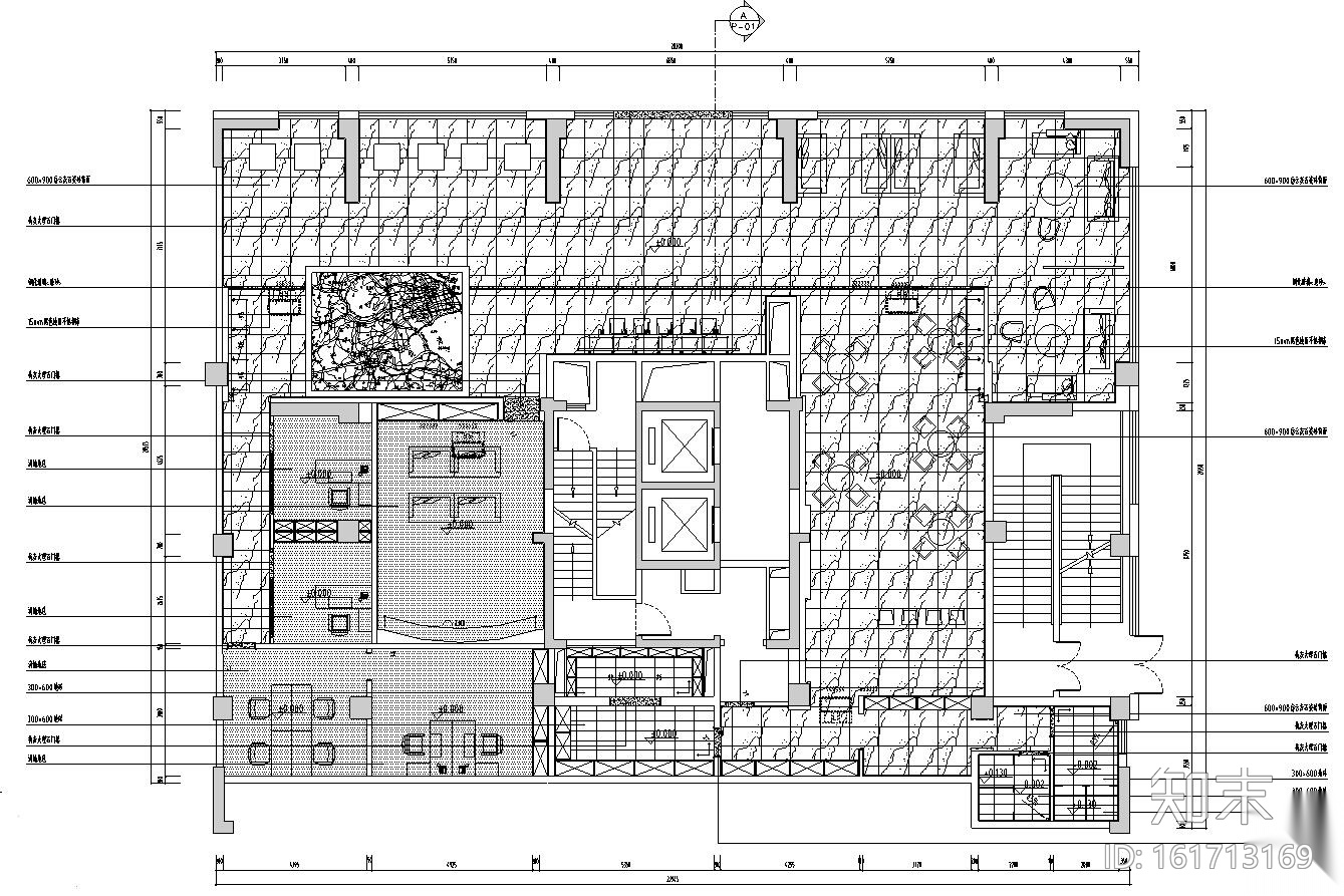 现代风格售楼处装饰施工图设计cad施工图下载【ID:161713169】