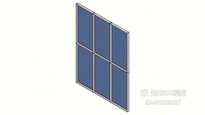 平开窗SU模型下载【ID:918194228】