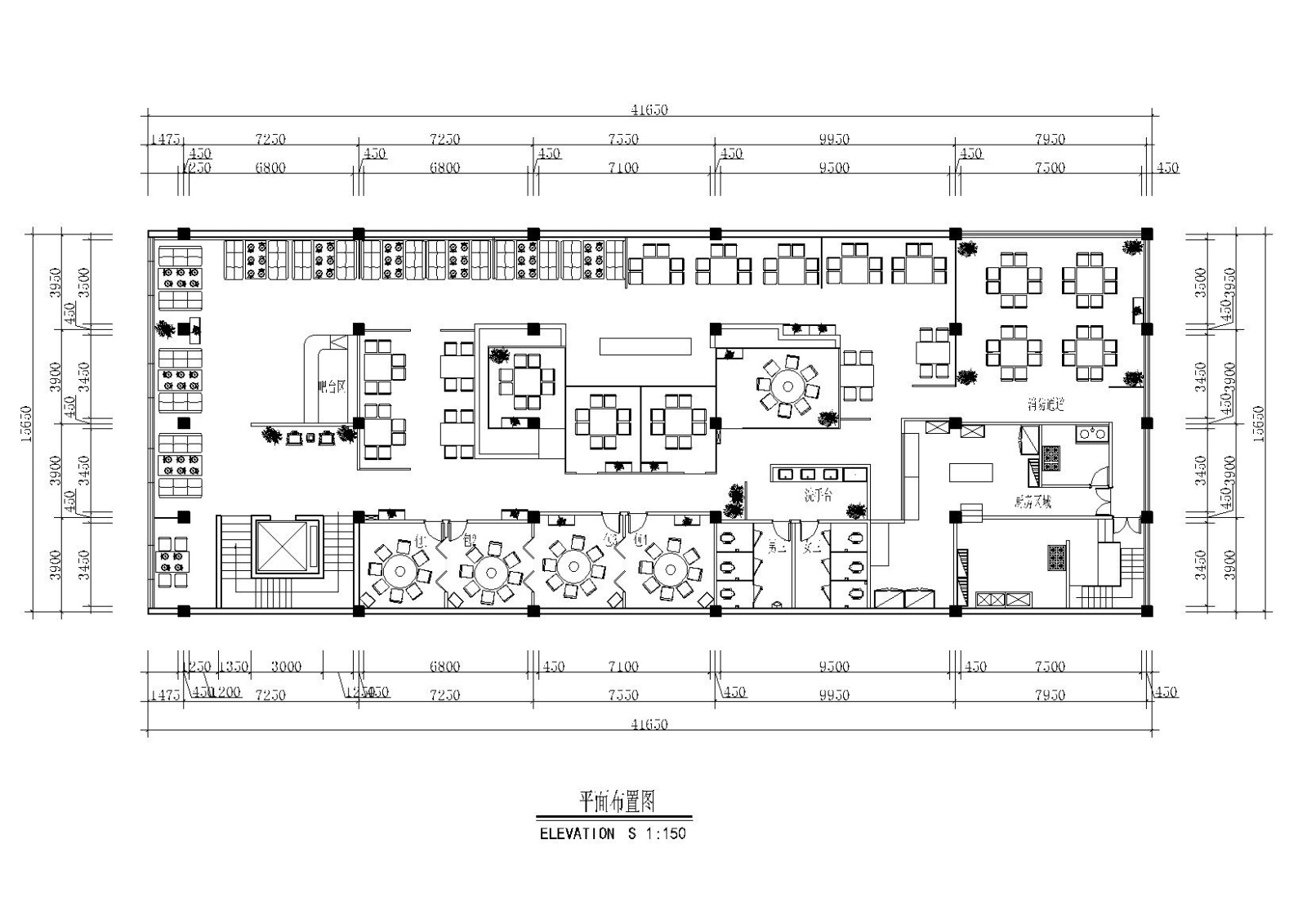 两层740㎡左右中式餐饮店CAD+3D模型+效果图施工图下载【ID:160421193】