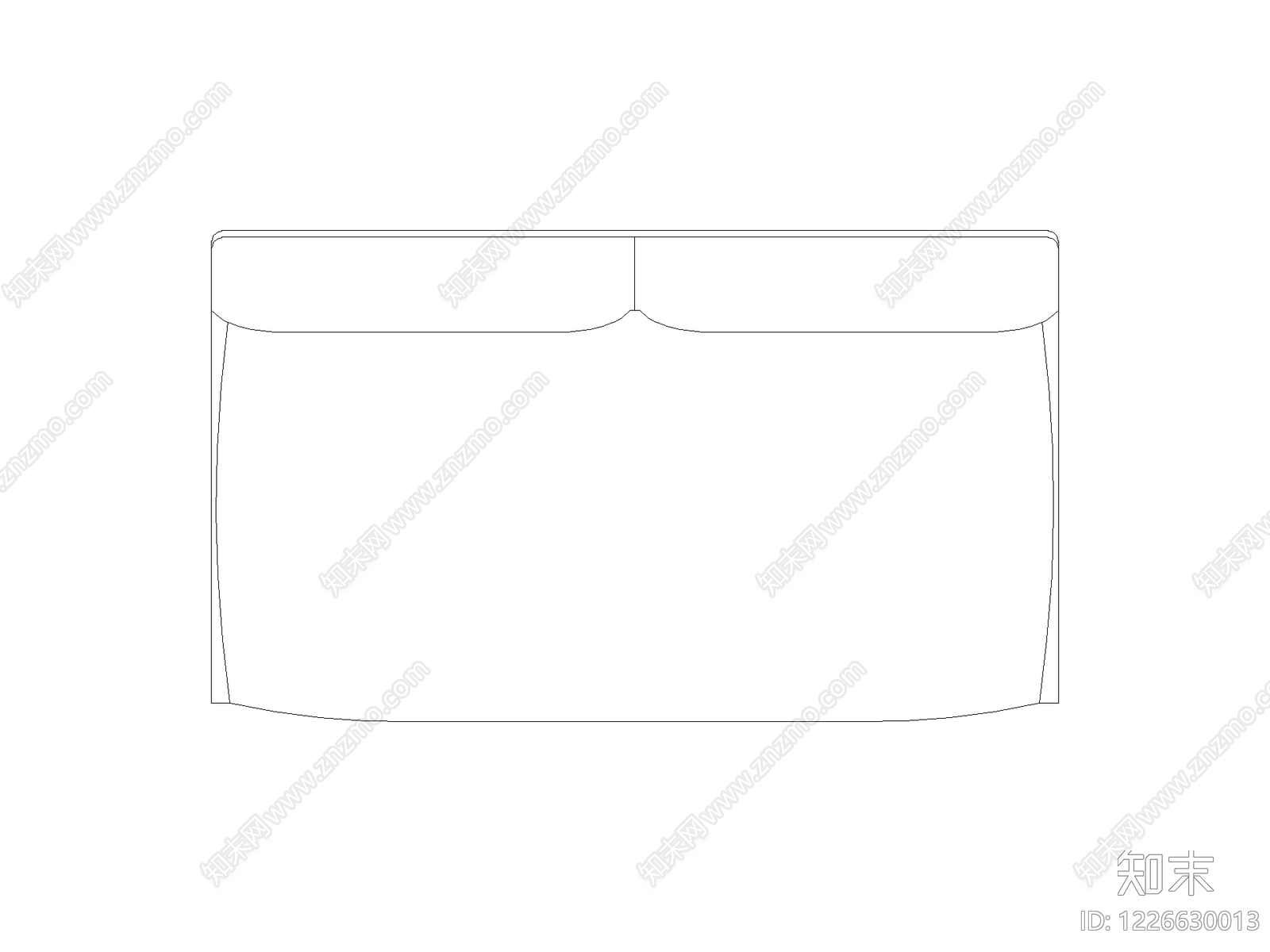 现代,意式床CAD图纸