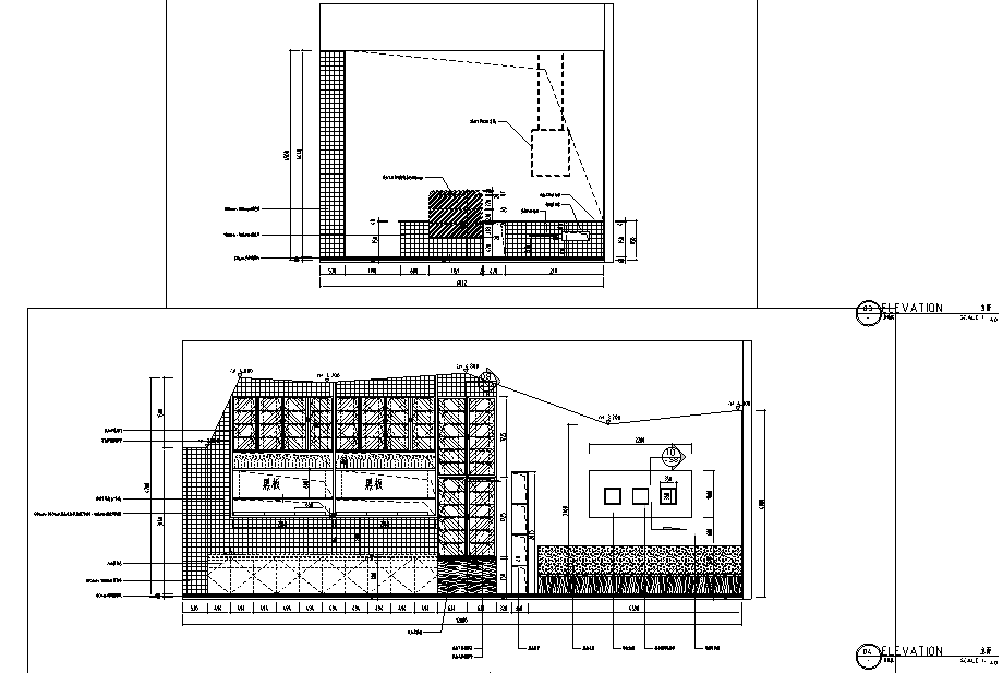 现代怀旧风鲜优糯甜品店设计施工图（附效果图）cad施工图下载【ID:164842122】