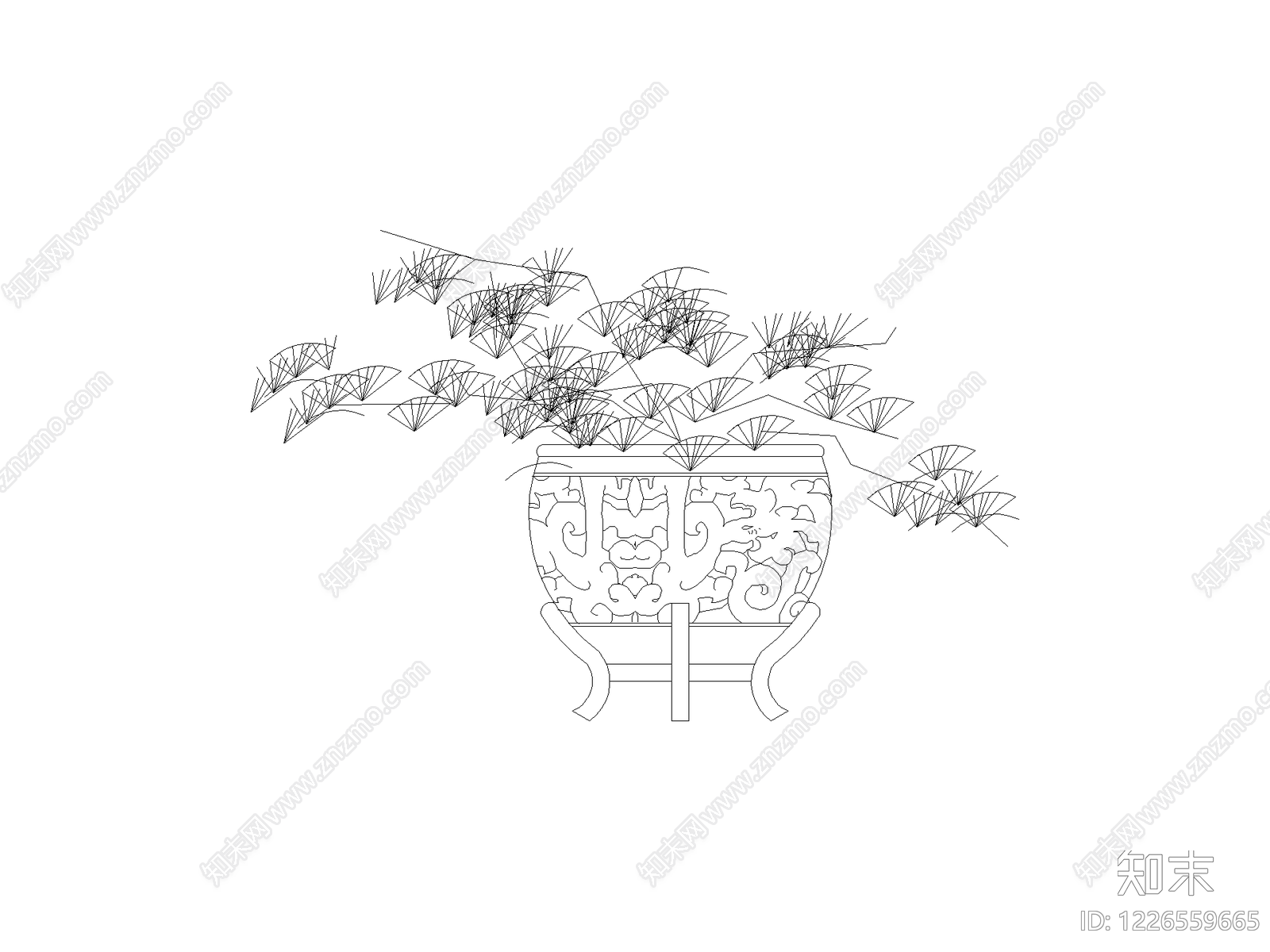 现代绿植CAD图纸