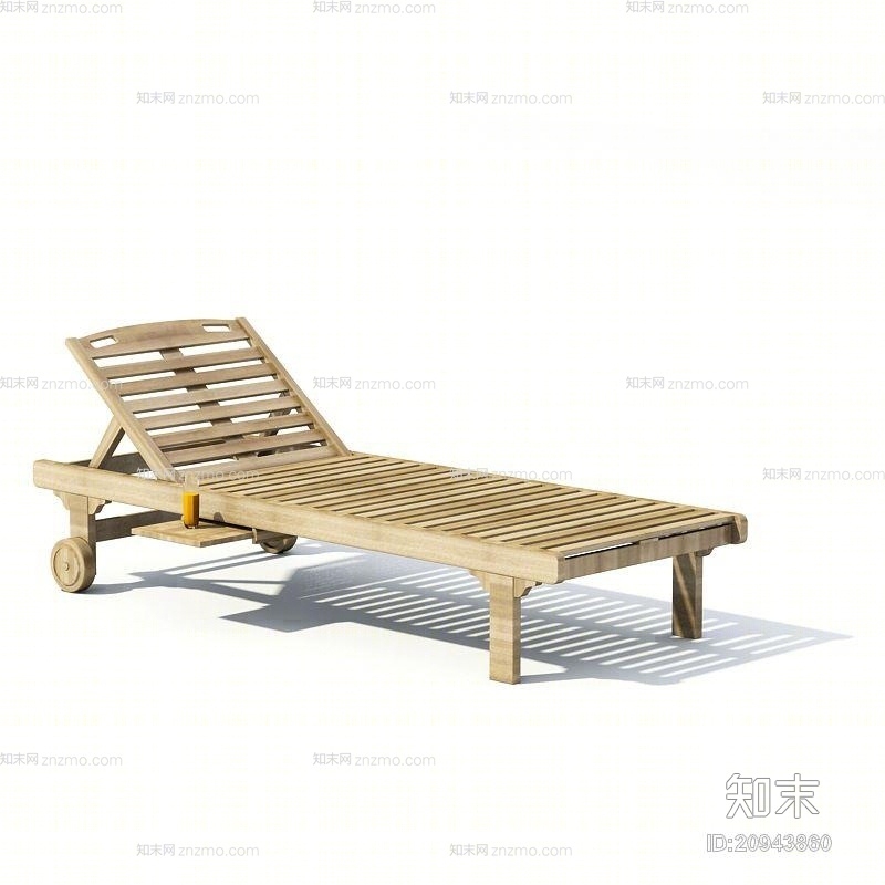 现代木艺躺椅3D模型下载【ID:20943860】