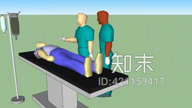 病人手术台SU模型下载【ID:421159417】