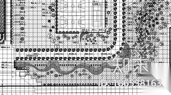 [河北]党政院校园林植物配置设计施工图cad施工图下载【ID:166538163】