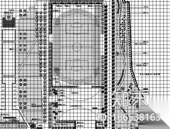 [河北]党政院校园林植物配置设计施工图cad施工图下载【ID:166538163】