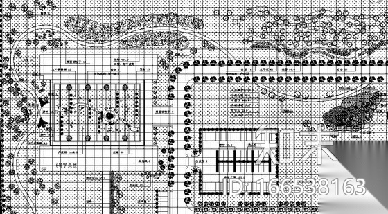 [河北]党政院校园林植物配置设计施工图cad施工图下载【ID:166538163】