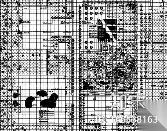 [河北]党政院校园林植物配置设计施工图cad施工图下载【ID:166538163】