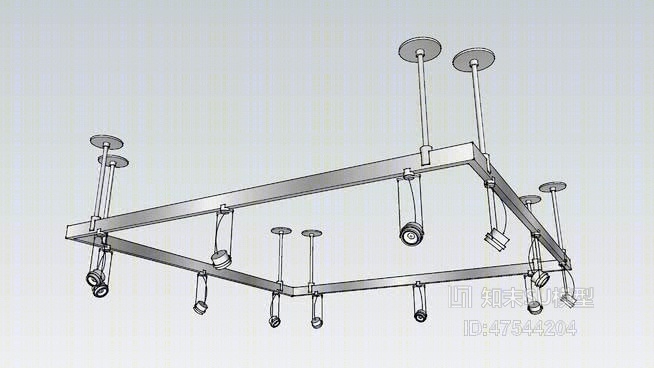 吸顶灯SU模型下载【ID:419233000】