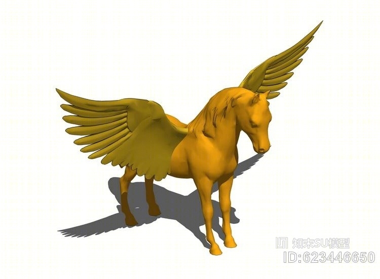 飞马雕塑SU模型下载【ID:623446650】