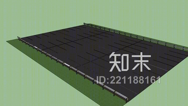 一个小停车场SU模型下载【ID:221188161】