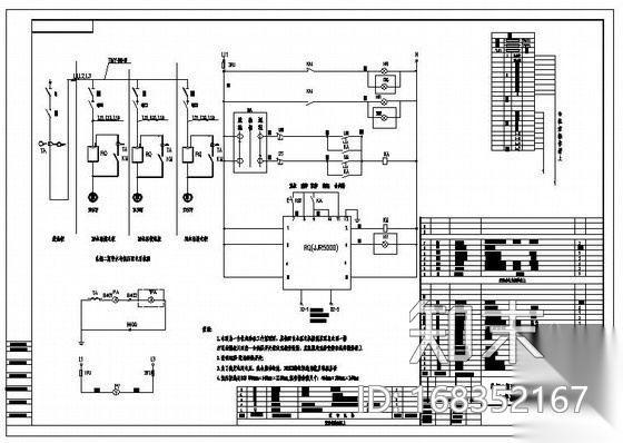 电气工程软启动器控制原理图cad施工图下载【ID:168352167】