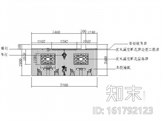 中式茶楼室内装修图cad施工图下载【ID:161792123】