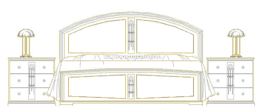 床头柜cad施工图下载【ID:179540124】