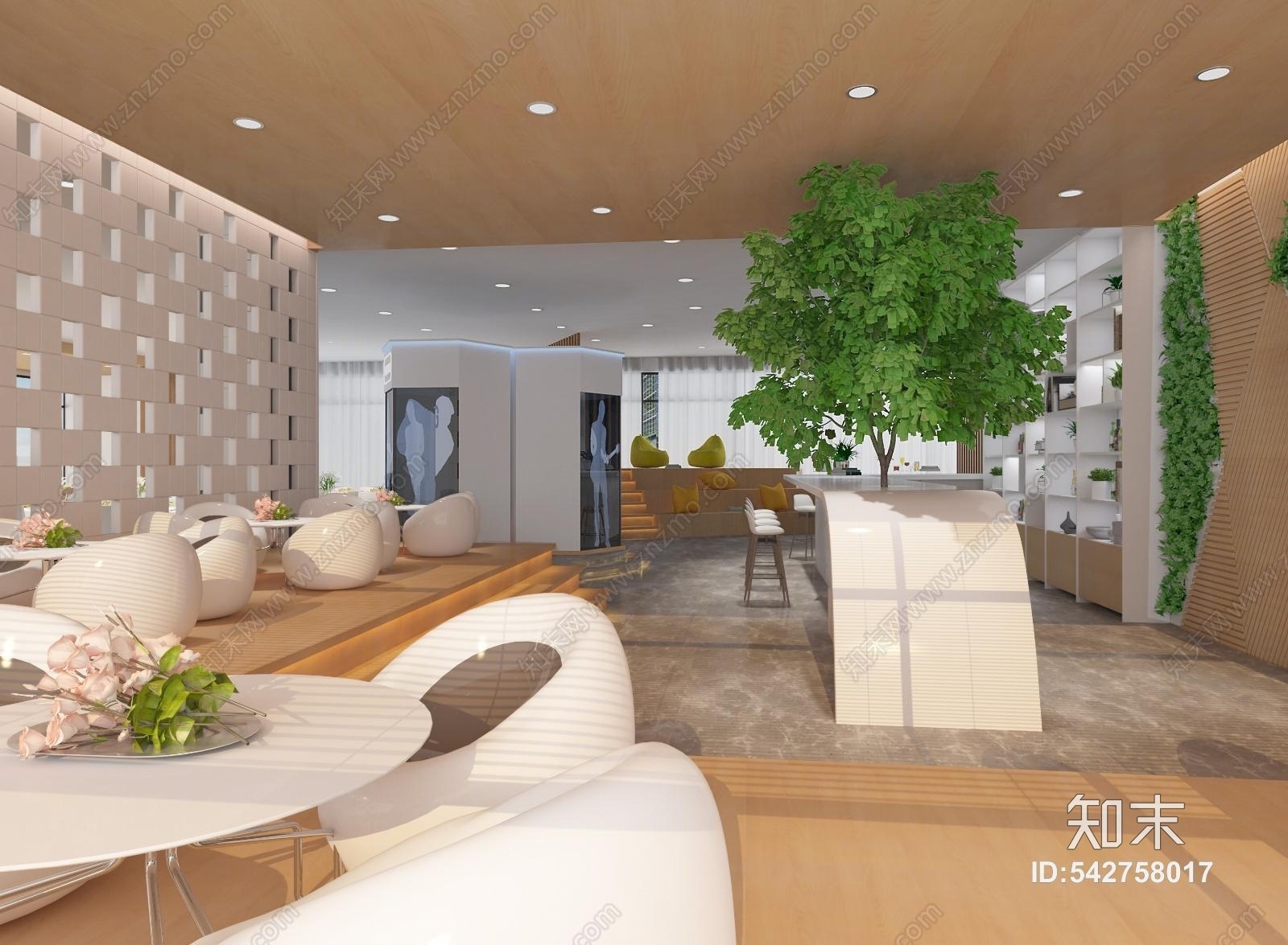 现代休闲活动中心3D模型下载【ID:542758017】