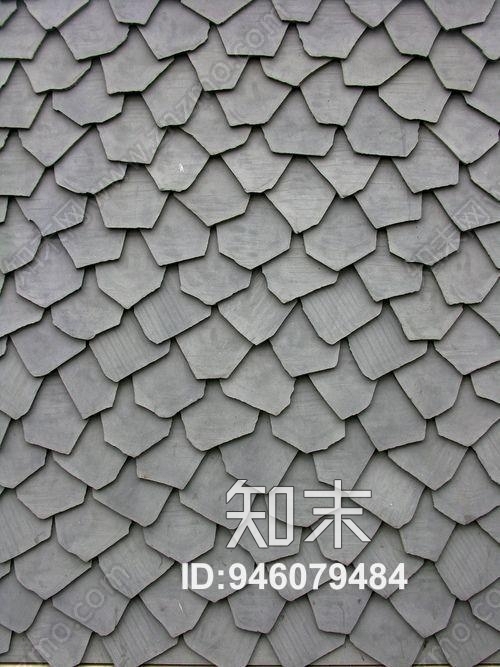 石头墙造型个性瓦墙瓦片鱼鳞纹贴图下载【ID:946079484】