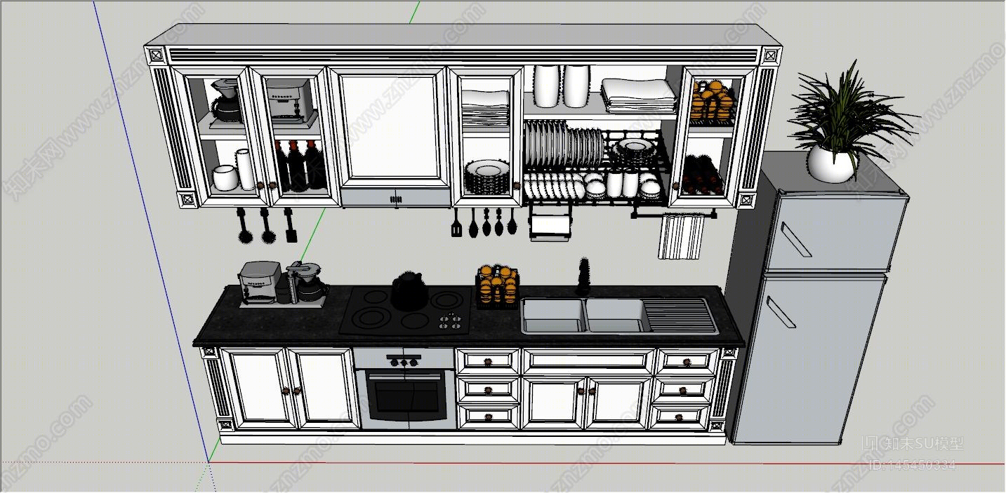 北欧厨房用具SU模型下载【ID:145450334】