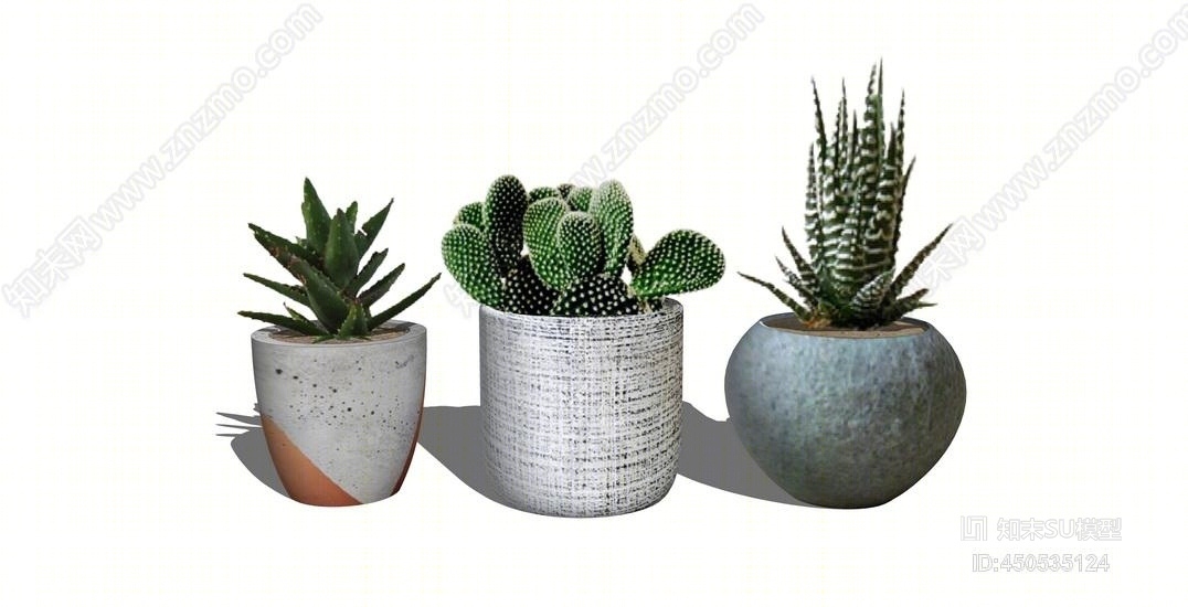 现代花草SU模型草图