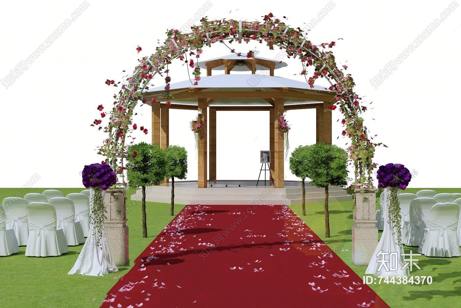 现代婚礼现场3D模型下载【ID:744384370】